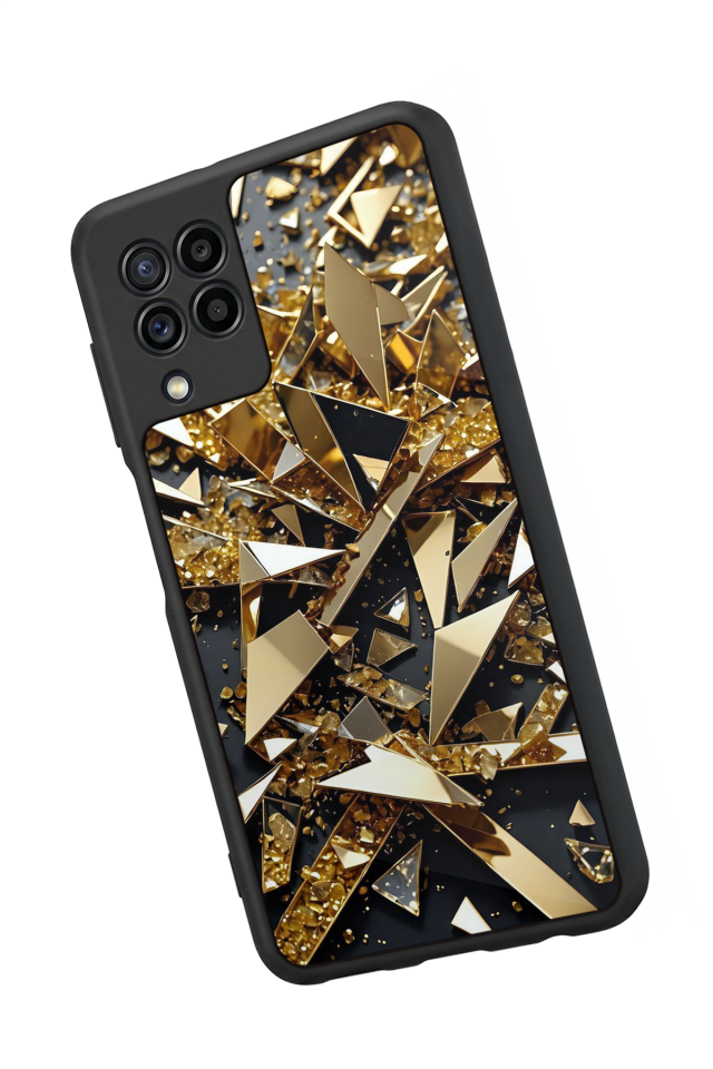 Samsung Galaxy M22 Uyumlu Mermer Marble Tasarımlı Glossy Premium Kılıf
