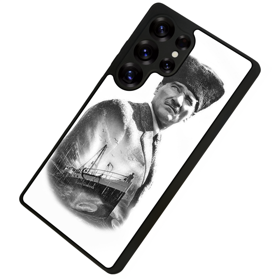 Samsung Galaxy S25 Ultra Uyumlu Mustafa Kemal Ataturk Tasarımlı Glossy Premium Kılıf