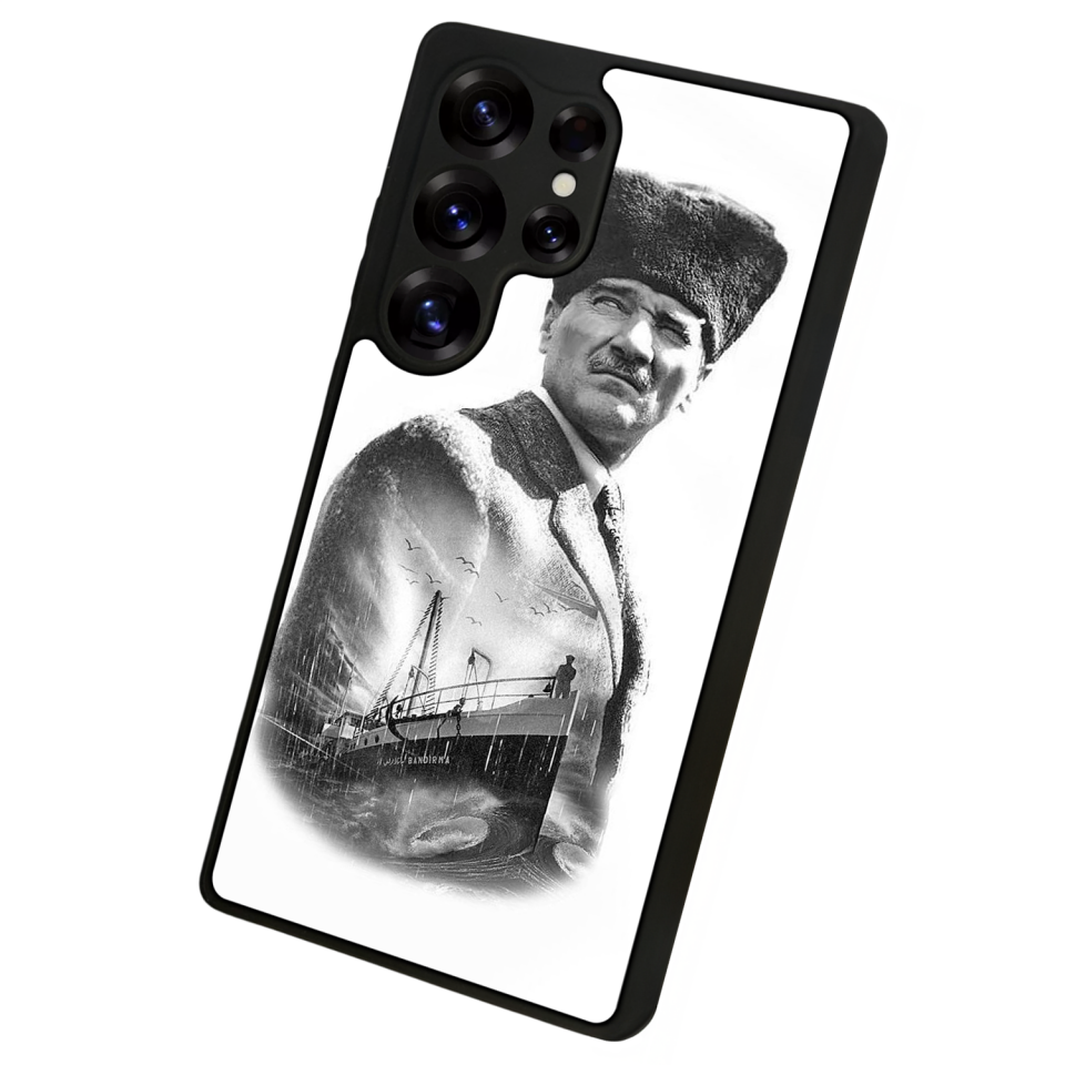 Samsung Galaxy S25 Ultra Uyumlu Mustafa Kemal Ataturk Tasarımlı Glossy Premium Kılıf