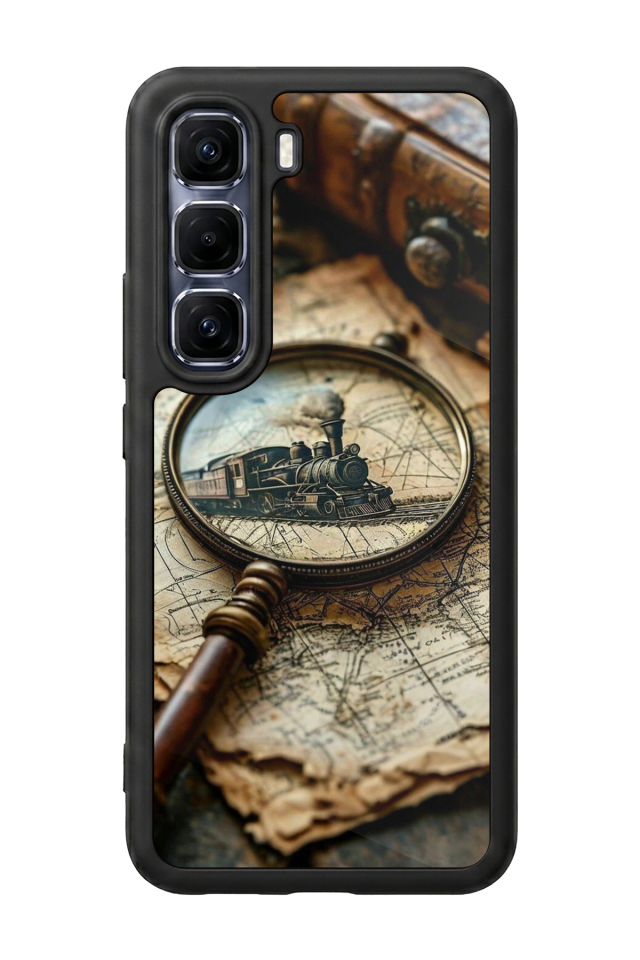 Infinix Hot 60 Pro Plus Uyumlu Pusula Tasarımlı Glossy Premium Kılıf