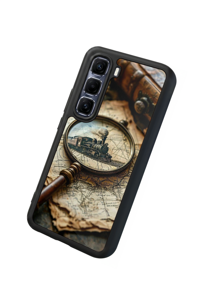 Infinix Hot 60 Pro Plus Uyumlu Pusula Tasarımlı Glossy Premium Kılıf