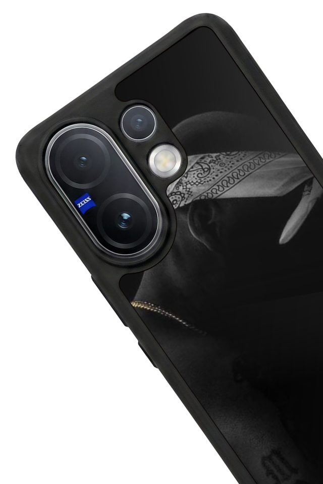 Vivo V60 Uyumlu Tupac Tasarımlı Glossy Premium Kılıf