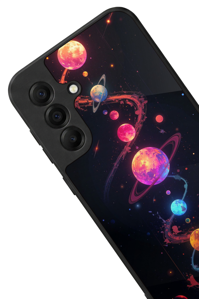 Samsung Galaxy A17 Uyumlu Uzay Tasarımlı Glossy Premium Kılıf
