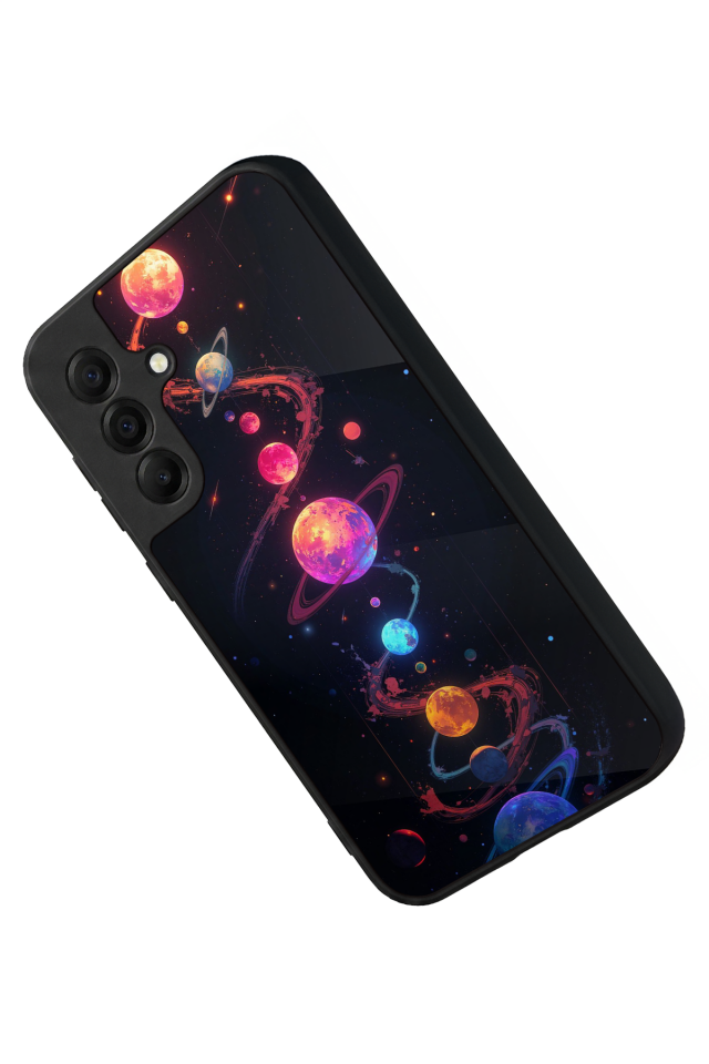 Samsung Galaxy A17 Uyumlu Uzay Tasarımlı Glossy Premium Kılıf