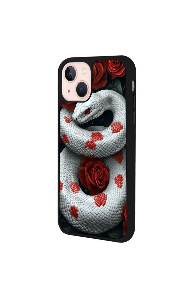 iPhone 15 Uyumlu Yılan Tasarımlı Glossy Premium Kılıf