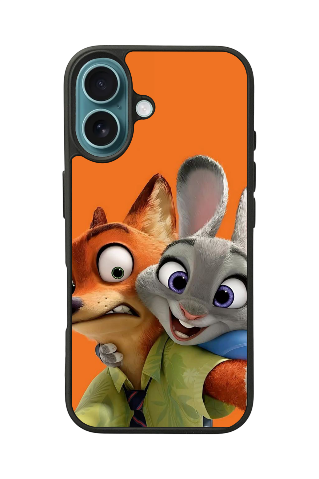 iPhone 16 Plus Uyumlu Zootropolis Tasarımlı Glossy Premium Kılıf
