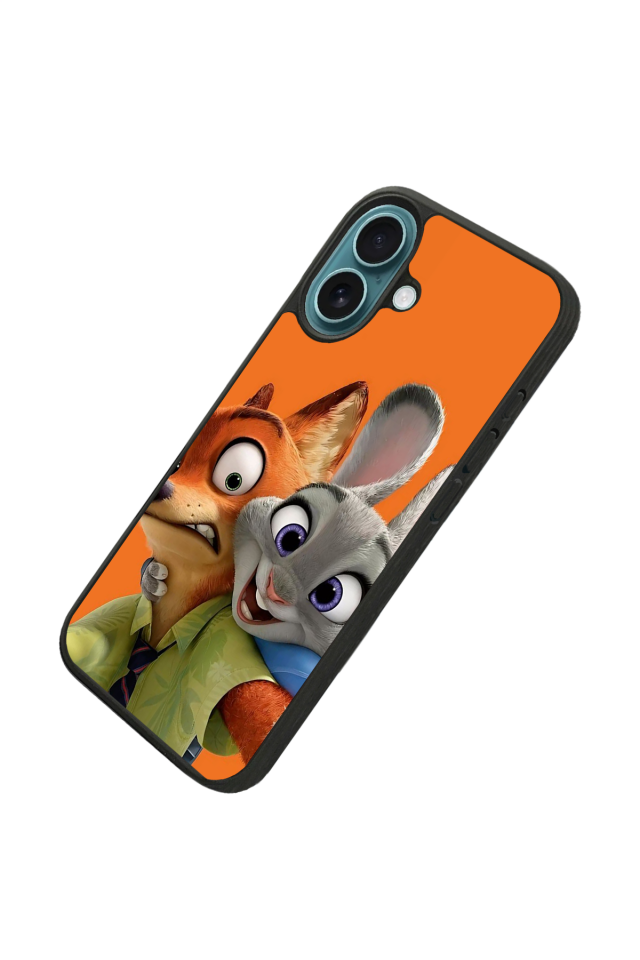 iPhone 16 Plus Uyumlu Zootropolis Tasarımlı Glossy Premium Kılıf