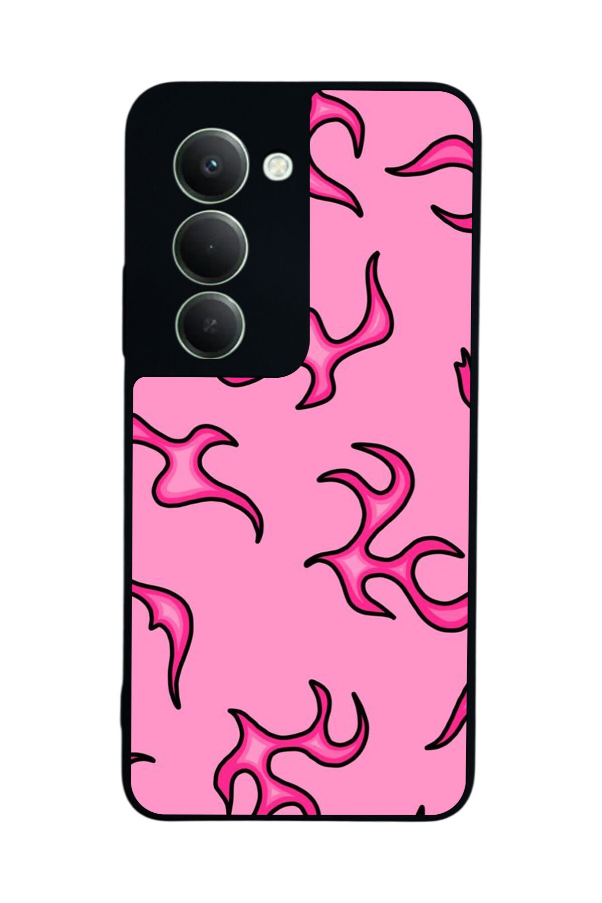 Xiaomi Redmi 15 5G Uyumlu Retro Flame Patterns Tasarımlı Glossy Premium Kılıf