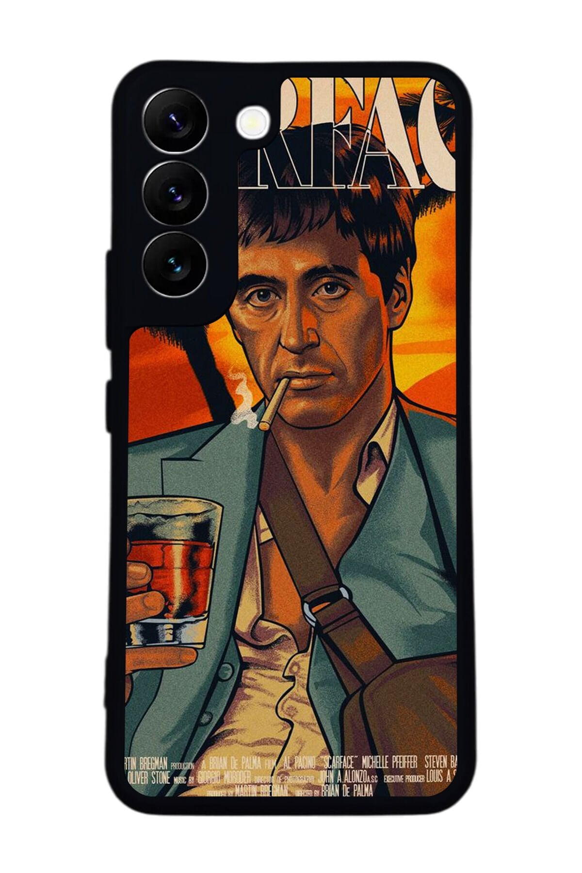 Samsung Galaxy S22 Uyumlu Scarface Tasarımlı Glossy Premium Kılıf