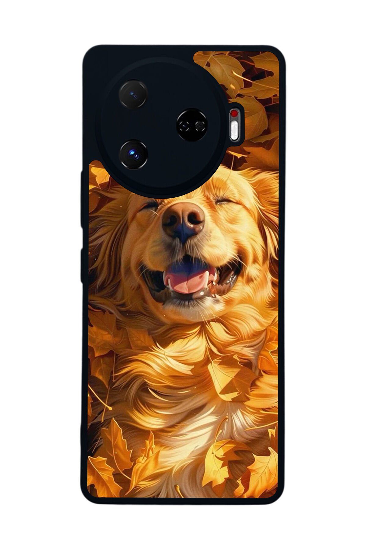 Tecno Camon 30 Pro Uyumlu Golden Kopek Tasarımlı Glossy Premium Kılıf