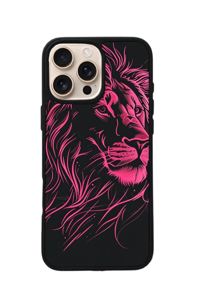 iPhone 16 Pro Max Uyumlu Aslan Tasarımlı Glossy Premium Kılıf