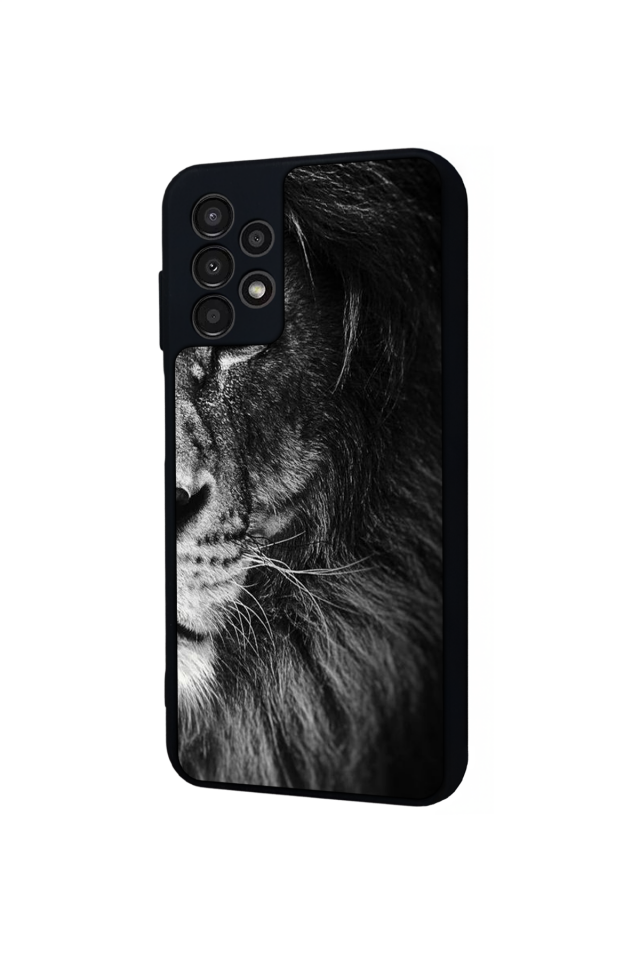 Samsung Galaxy A23 Uyumlu Aslan Tasarımlı Glossy Premium Kılıf