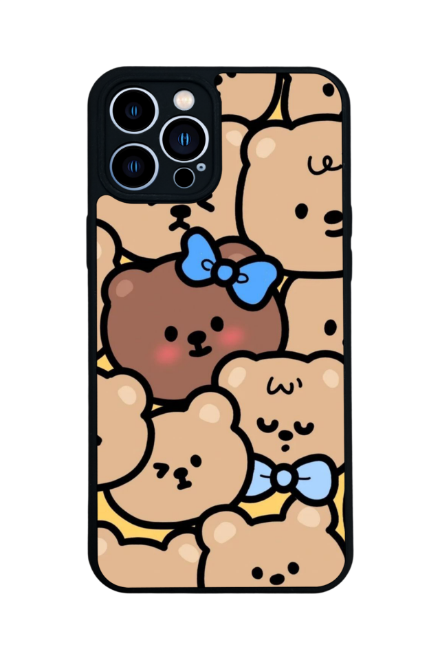 iPhone 13 Pro Max Uyumlu Ayı Tasarımlı Glossy Premium Kılıf