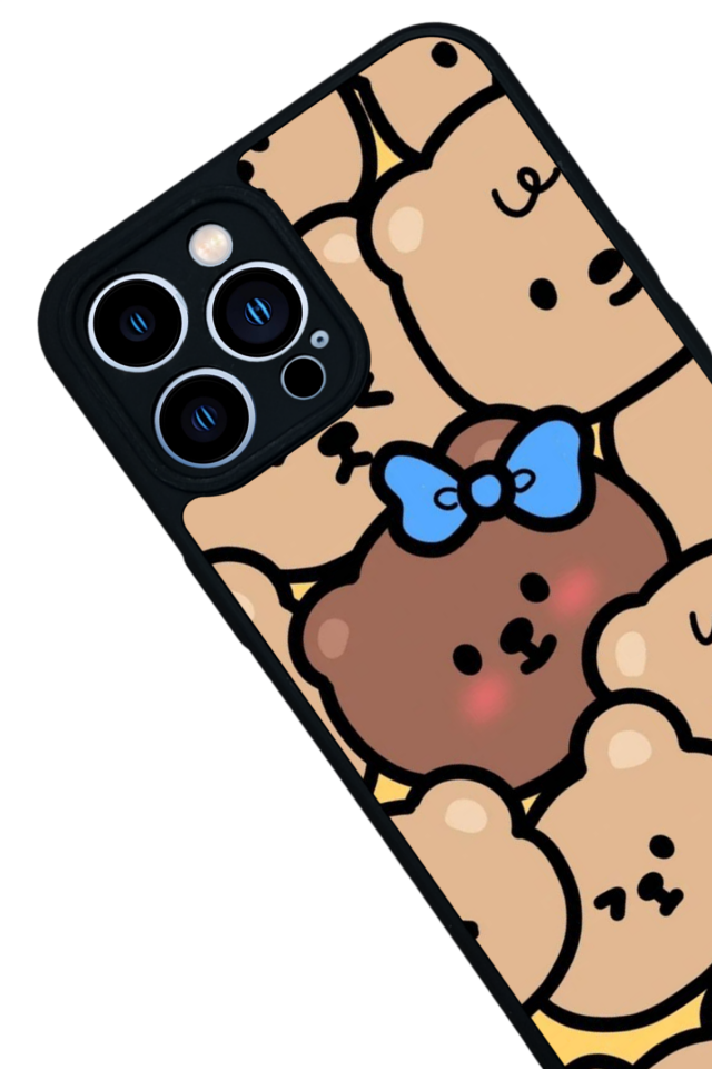 iPhone 13 Pro Max Uyumlu Ayı Tasarımlı Glossy Premium Kılıf