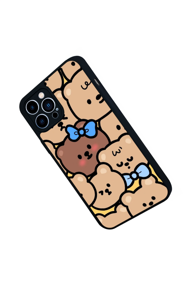 iPhone 13 Pro Max Uyumlu Ayı Tasarımlı Glossy Premium Kılıf