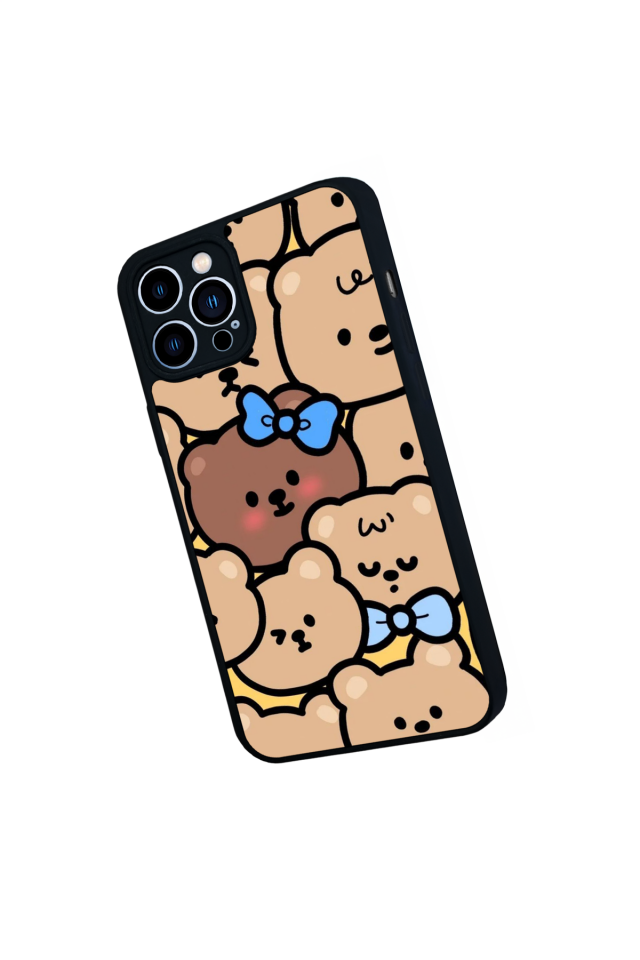 iPhone 13 Pro Max Uyumlu Ayı Tasarımlı Glossy Premium Kılıf