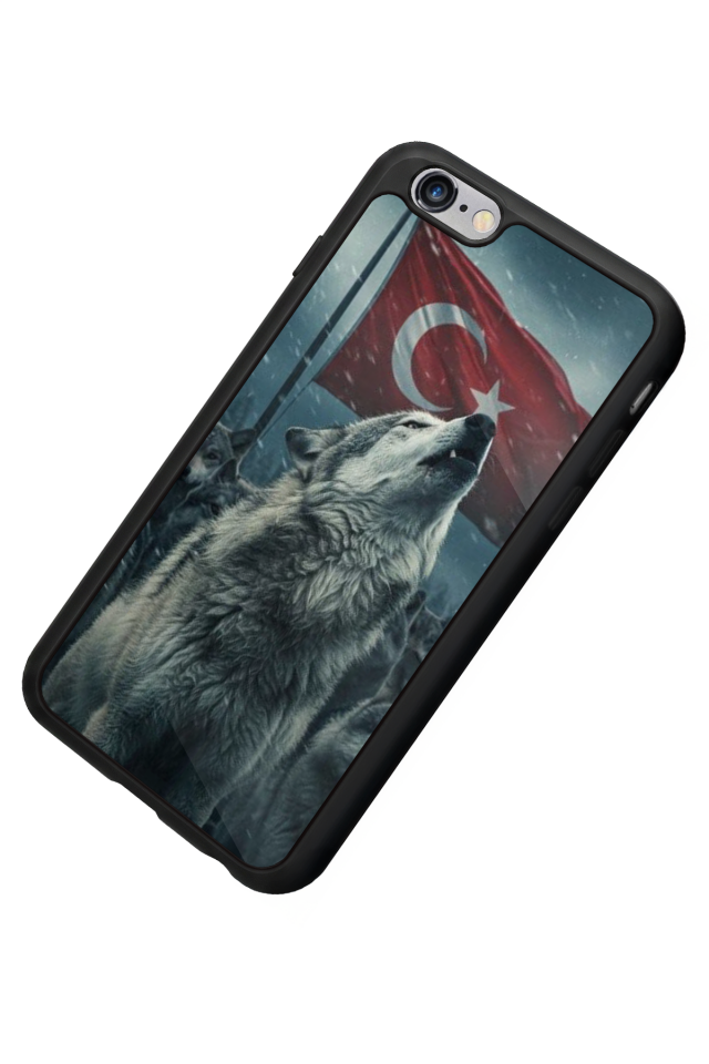 iPhone 6 Plus Uyumlu Bozkurt Tasarımlı Glossy Premium Kılıf