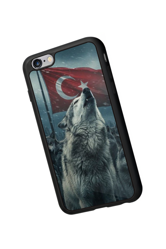iPhone 6 Plus Uyumlu Bozkurt Tasarımlı Glossy Premium Kılıf