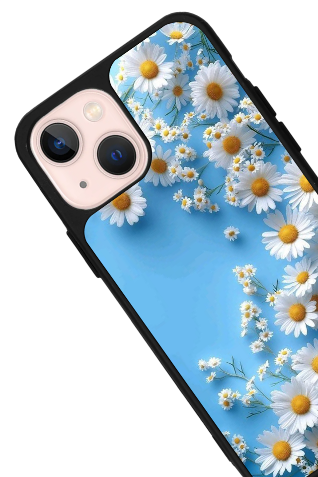 iPhone 13/14 Uyumlu Cicek Tasarımlı Glossy Premium Kılıf
