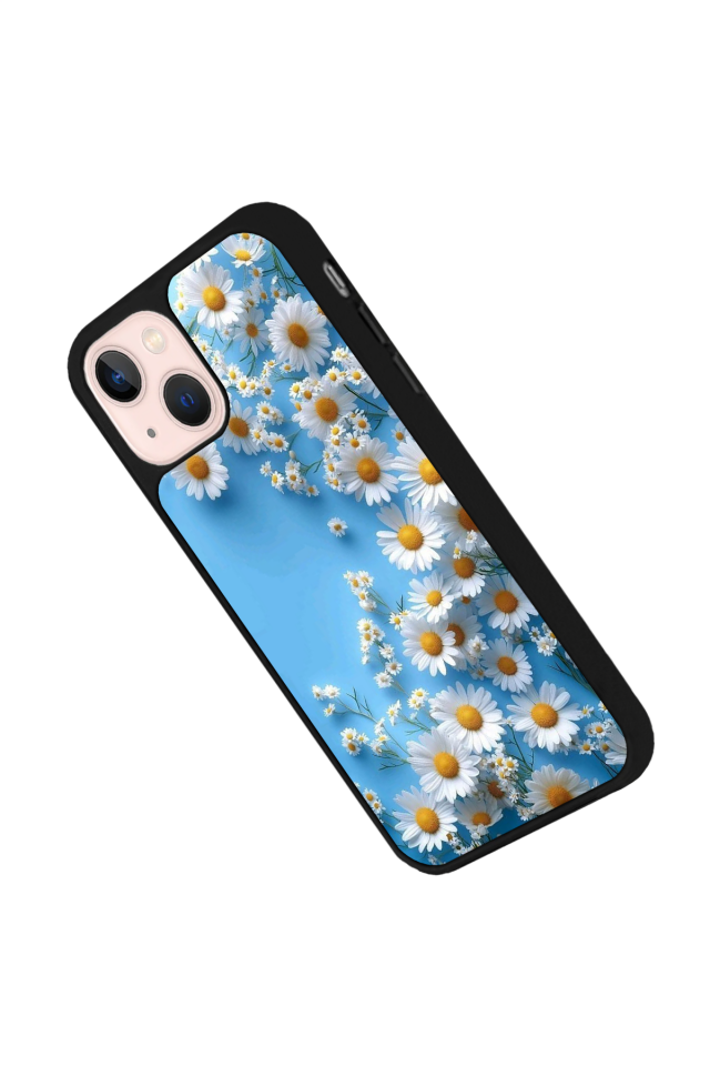 iPhone 13/14 Uyumlu Cicek Tasarımlı Glossy Premium Kılıf
