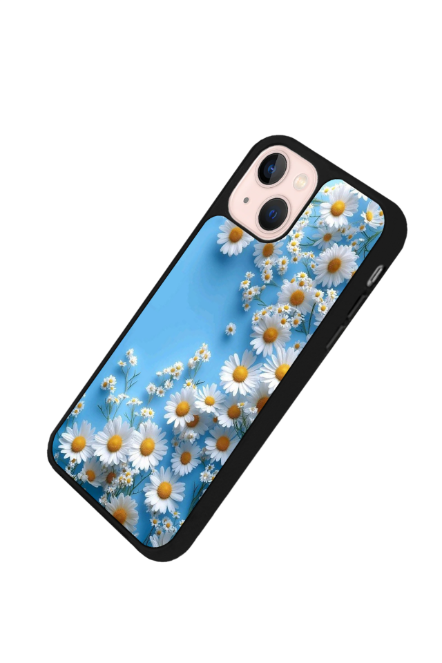 iPhone 13/14 Uyumlu Cicek Tasarımlı Glossy Premium Kılıf