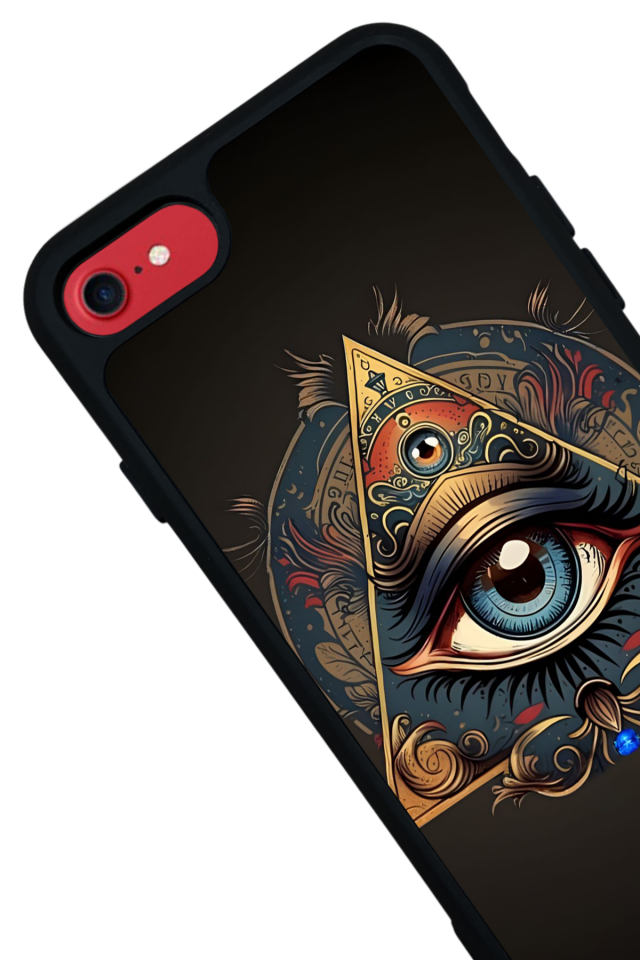 iPhone SE Uyumlu Göz Tasarımlı Glossy Premium Kılıf