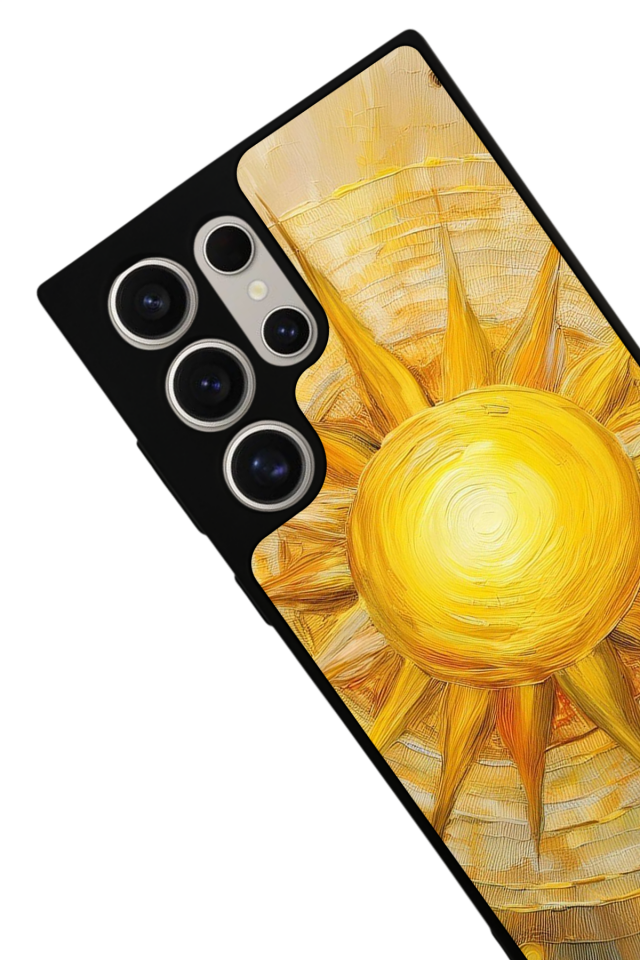 Samsung Galaxy S24 Ultra Uyumlu Güneş Tasarımlı Glossy Premium Kılıf