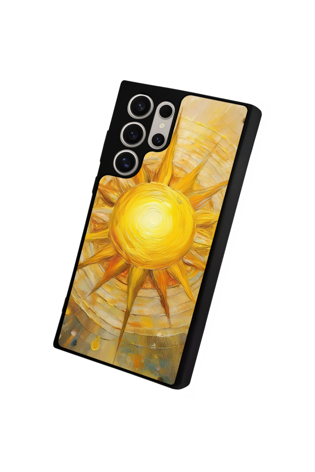 Samsung Galaxy S24 Ultra Uyumlu Güneş Tasarımlı Glossy Premium Kılıf