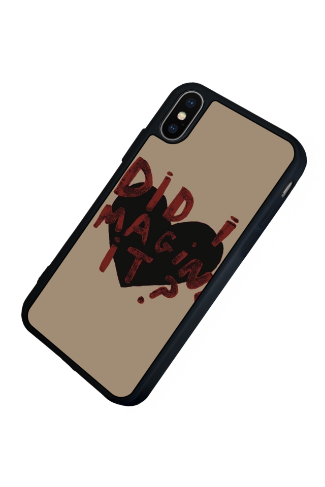 iPhone X/ XS Uyumlu Kalp Love Tasarımlı Glossy Premium Kılıf