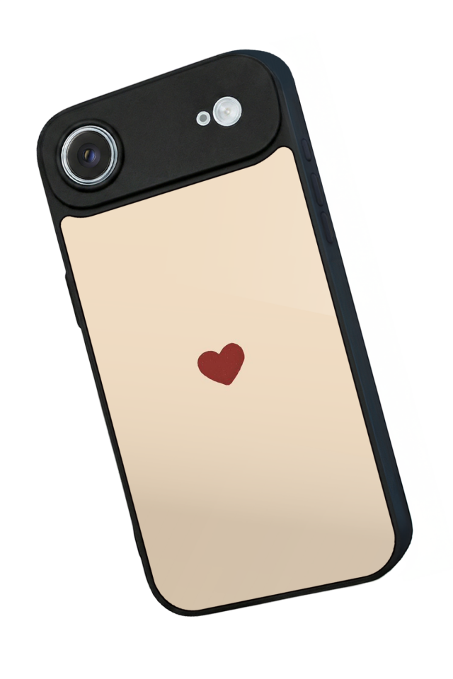 iPhone 17 Air Uyumlu Kalp Love Tasarımlı Glossy Premium Kılıf