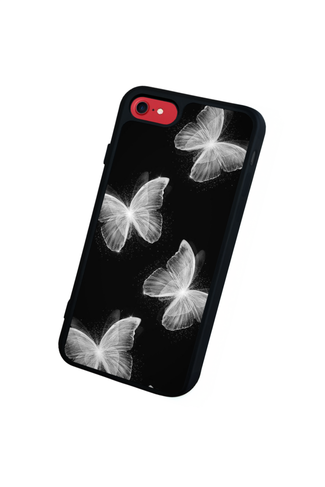 iPhone 8 Uyumlu Kelebek Tasarımlı Glossy Premium Kılıf