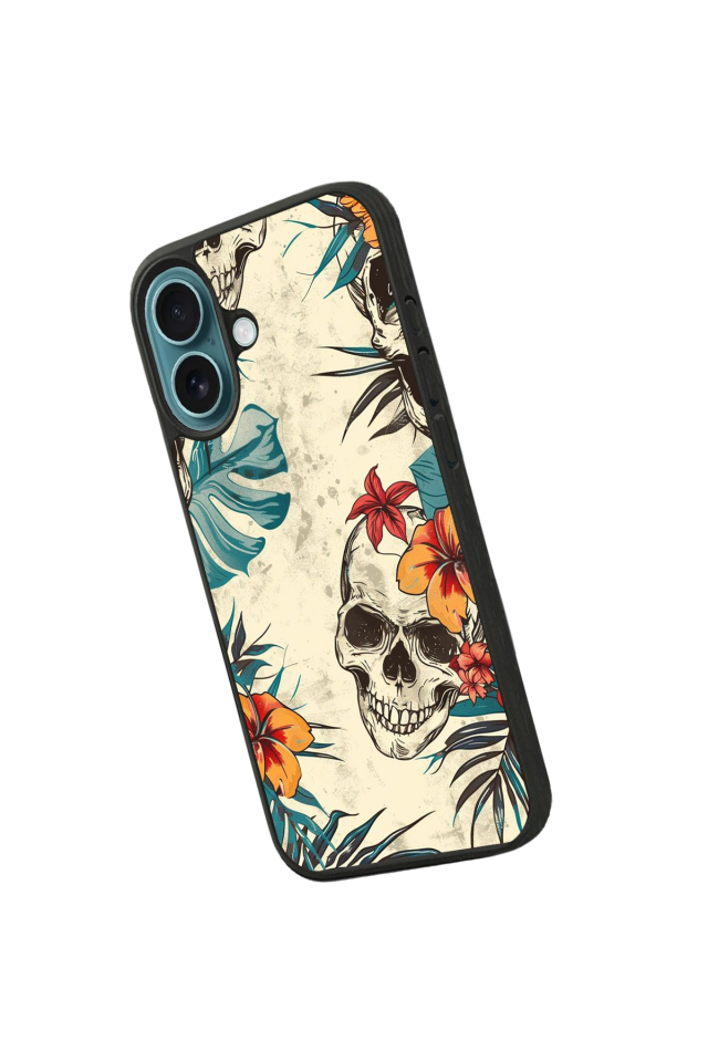 iPhone 16 Plus Uyumlu KuruKafa Tasarımlı Glossy Premium Kılıf