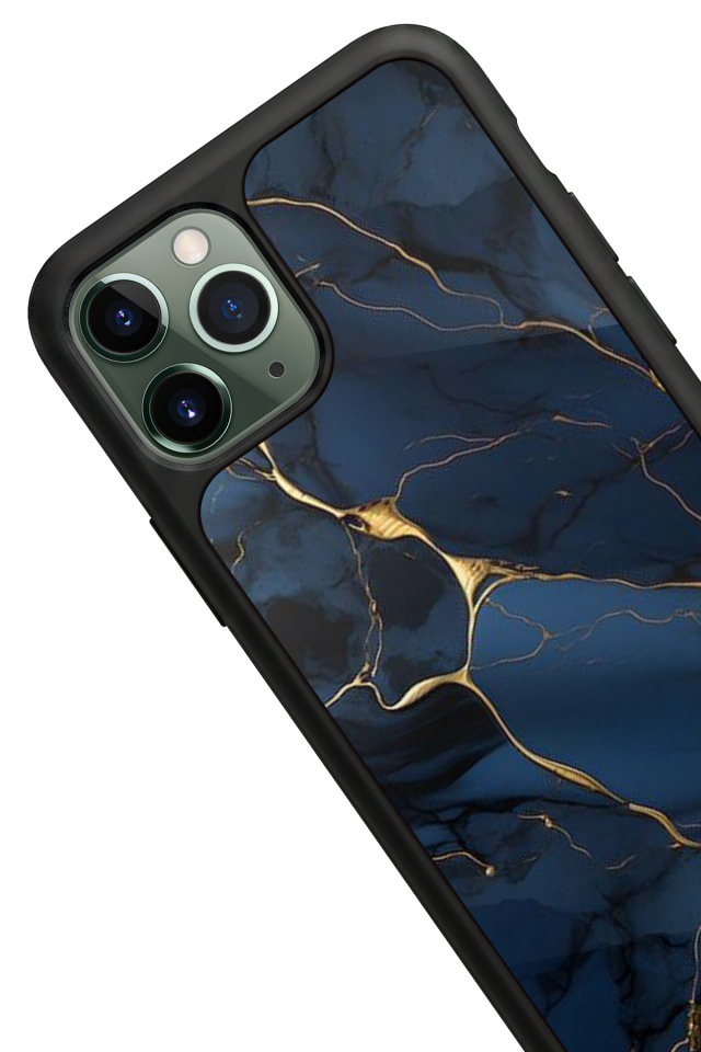 iPhone 11 Pro Uyumlu Mermer Marble Tasarımlı Glossy Premium Kılıf