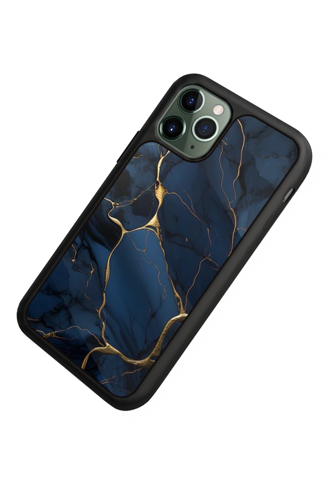 iPhone 11 Pro Uyumlu Mermer Marble Tasarımlı Glossy Premium Kılıf
