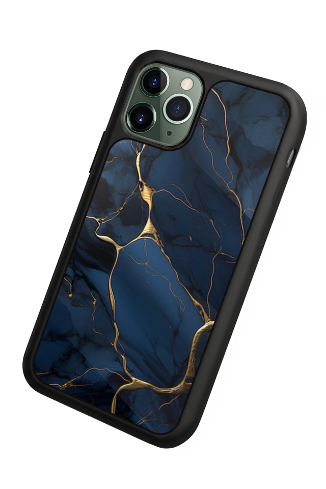 iPhone 11 Pro Uyumlu Mermer Marble Tasarımlı Glossy Premium Kılıf
