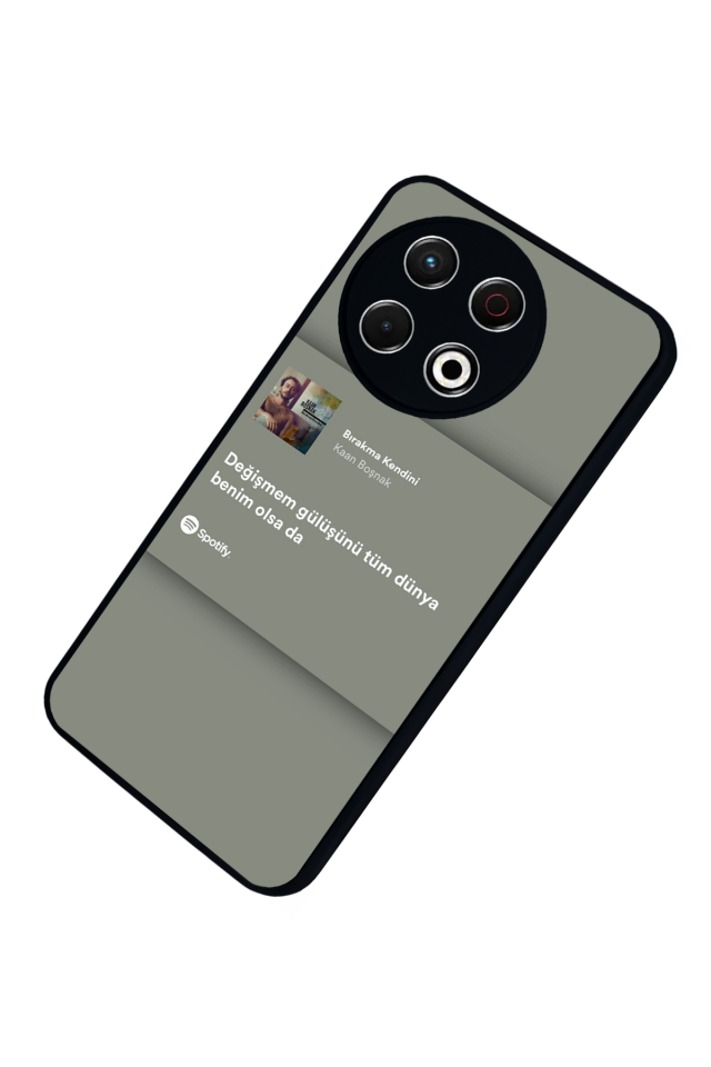 Tecno Spark 30 Pro Uyumlu Sarki Sozleri Tasarımlı Glossy Premium Kılıf