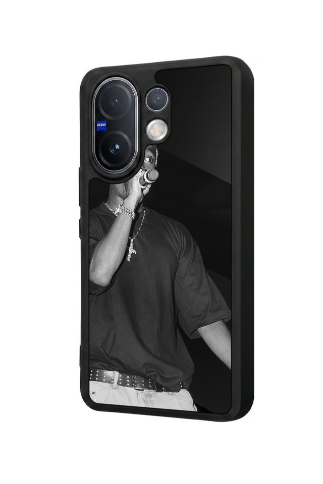 Vivo V60 Uyumlu Tupac Tasarımlı Glossy Premium Kılıf