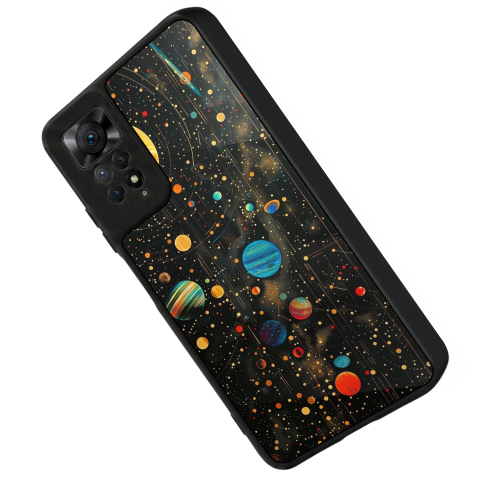 Xiaomi Redmi Note 11 Pro Uyumlu Uzay Tasarımlı Glossy Premium Kılıf
