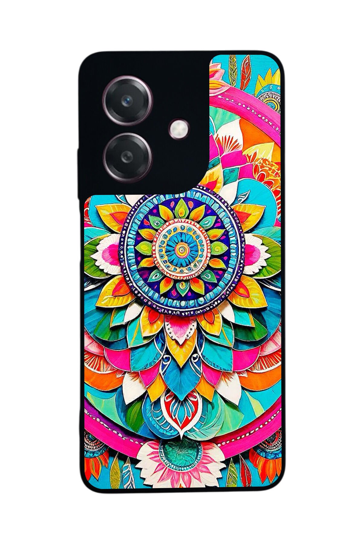 Oppo A3 5G Uyumlu Mandala Tasarımlı Glossy Premium Kılıf