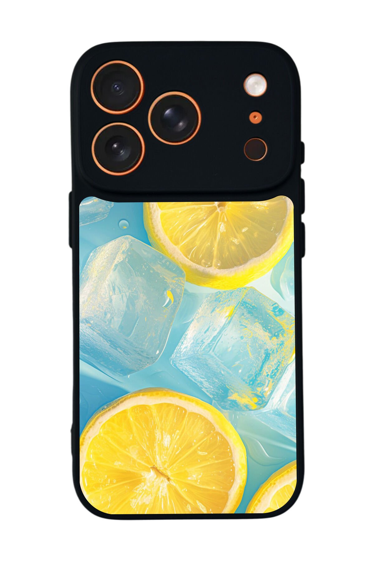 iPhone 17 Pro Max Uyumlu Limon Tasarımlı Glossy Premium Kılıf