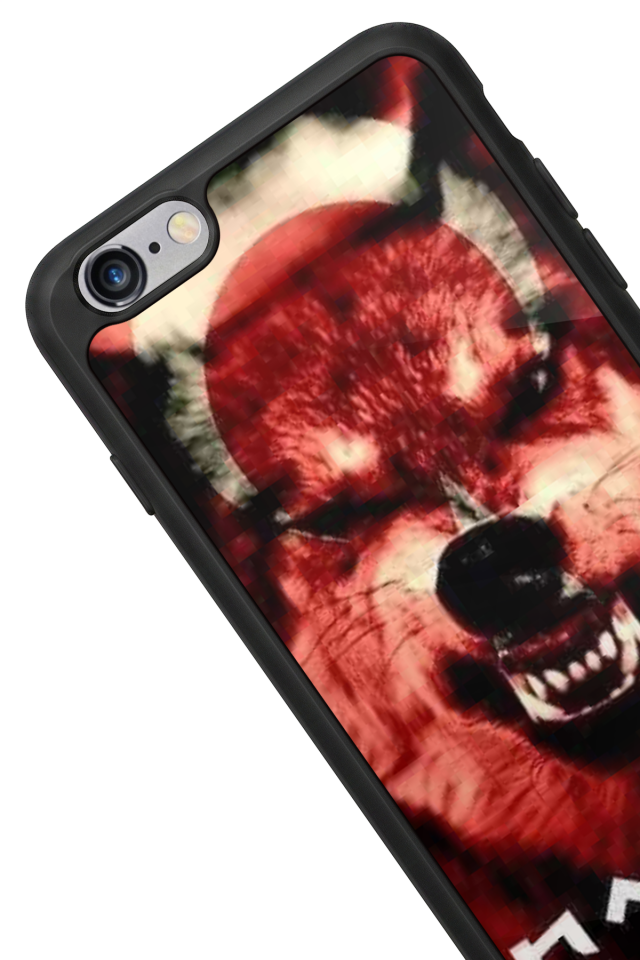 iPhone 6 Plus Uyumlu Bozkurt Tasarımlı Glossy Premium Kılıf
