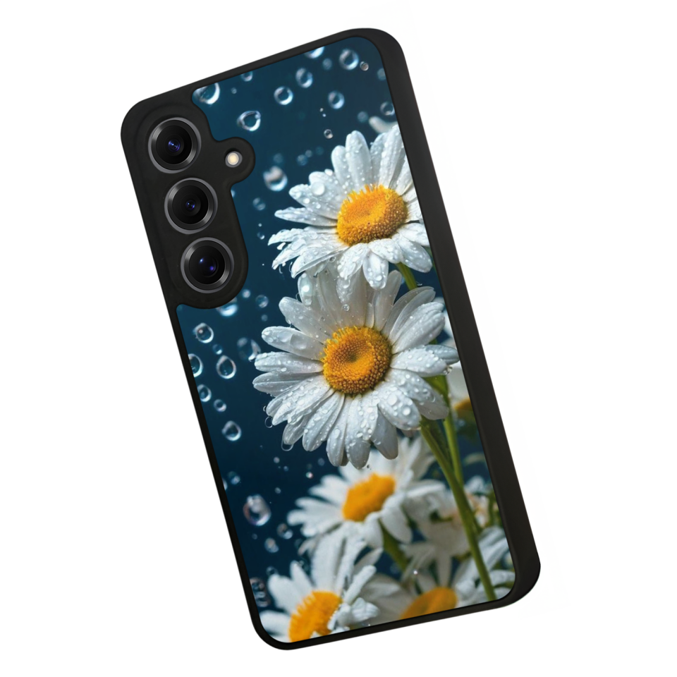 Samsung Galaxy S25 Uyumlu Cicek Tasarımlı Glossy Premium Kılıf