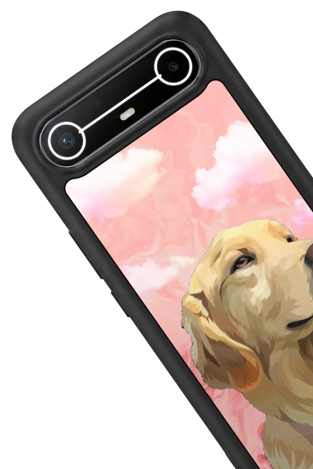 Tecno Spark Slim 5G Uyumlu Golden Kopek Tasarımlı Glossy Premium Kılıf