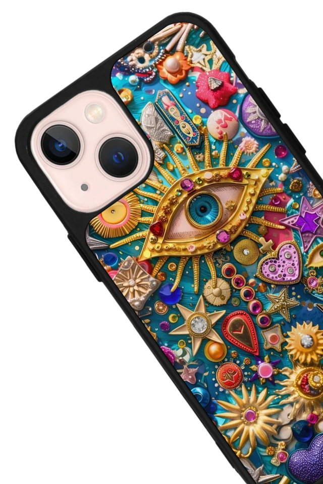 iPhone 15 Uyumlu Göz Tasarımlı Glossy Premium Kılıf