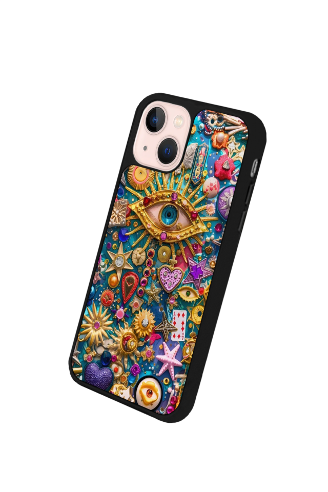 iPhone 15 Uyumlu Göz Tasarımlı Glossy Premium Kılıf