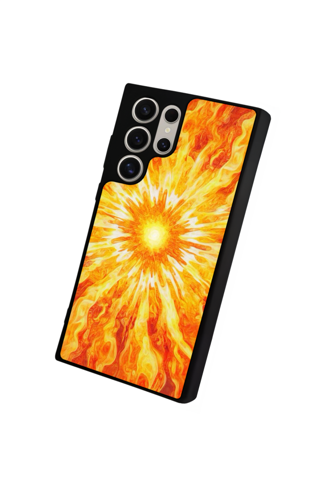 Samsung Galaxy S24 Ultra Uyumlu Güneş Tasarımlı Glossy Premium Kılıf