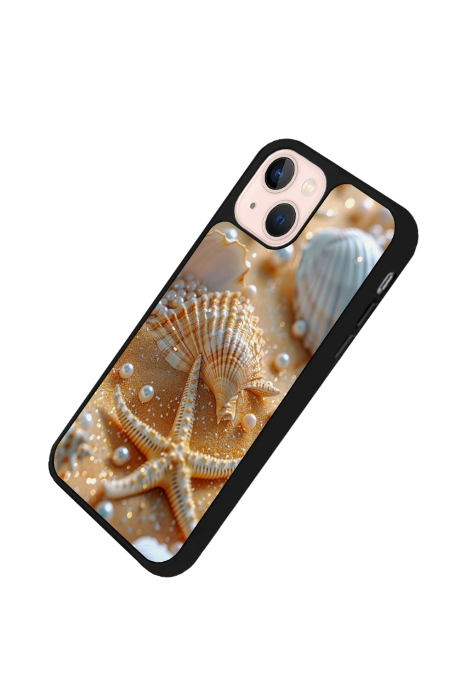 iPhone 13 Mini Uyumlu  İnci Tasarımlı Glossy Premium Kılıf