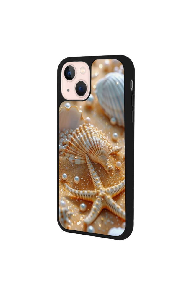 iPhone 13 Mini Uyumlu  İnci Tasarımlı Glossy Premium Kılıf