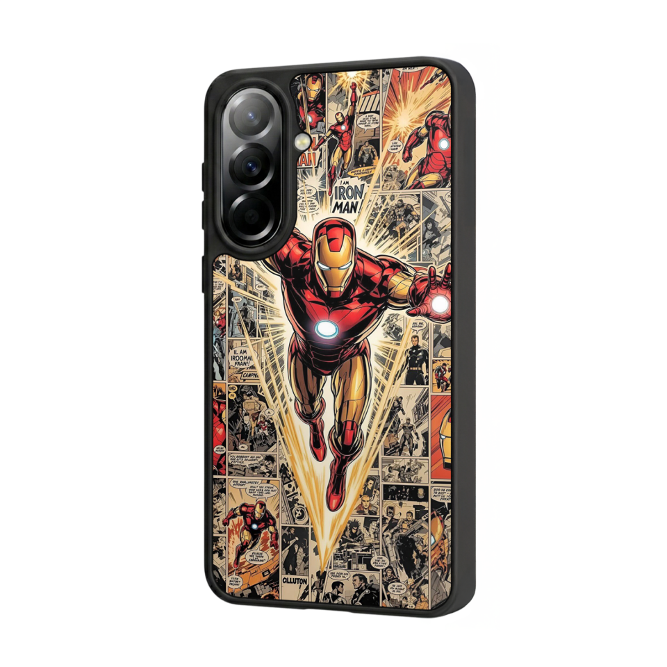 Samsung Galaxy A37 Uyumlu  Iron Man ( Demir Adam ) Tasarımlı Glossy Premium Kılıf