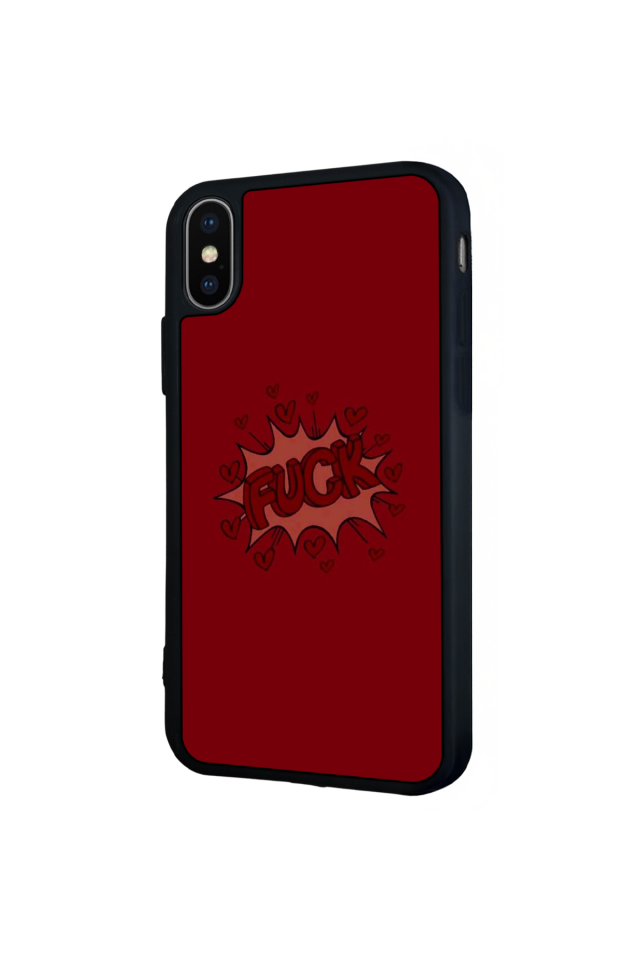 iPhone X/ XS Uyumlu Kalp Love Tasarımlı Glossy Premium Kılıf